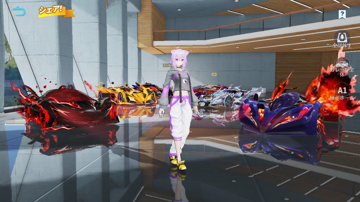 荒野行動アカウント販売 iOS版 殿堂車(羽赫)・殿堂車(世界:双生の闇光:日輪の...