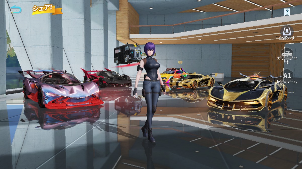 荒野行動アカウント販売 iOS版 殿堂車(世界:双生の闇光)・殿堂銃(M4A1:天...